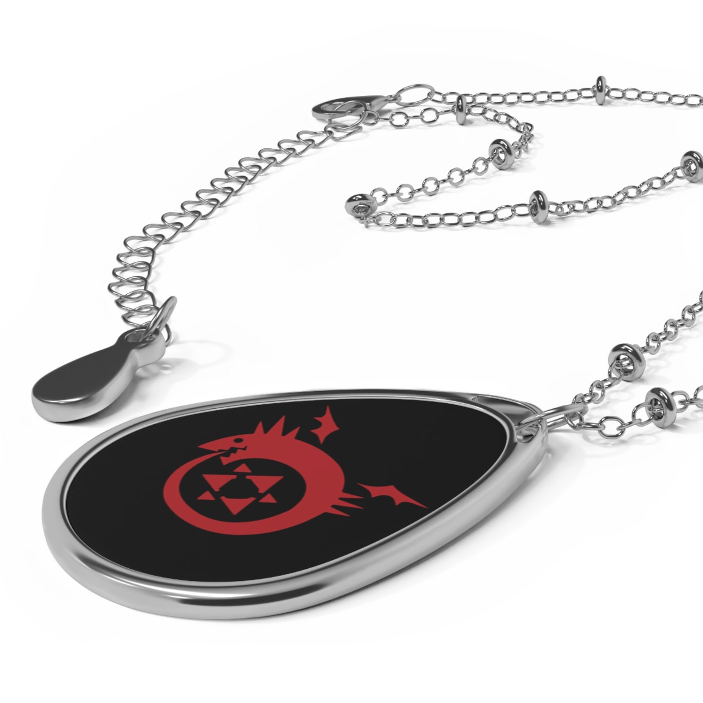 Fullmetal Alchemist Necklace – Homunculus Symbol Oval Pendant – Anime Jewelry FMA Gift for Fans & Cosplay Accessory