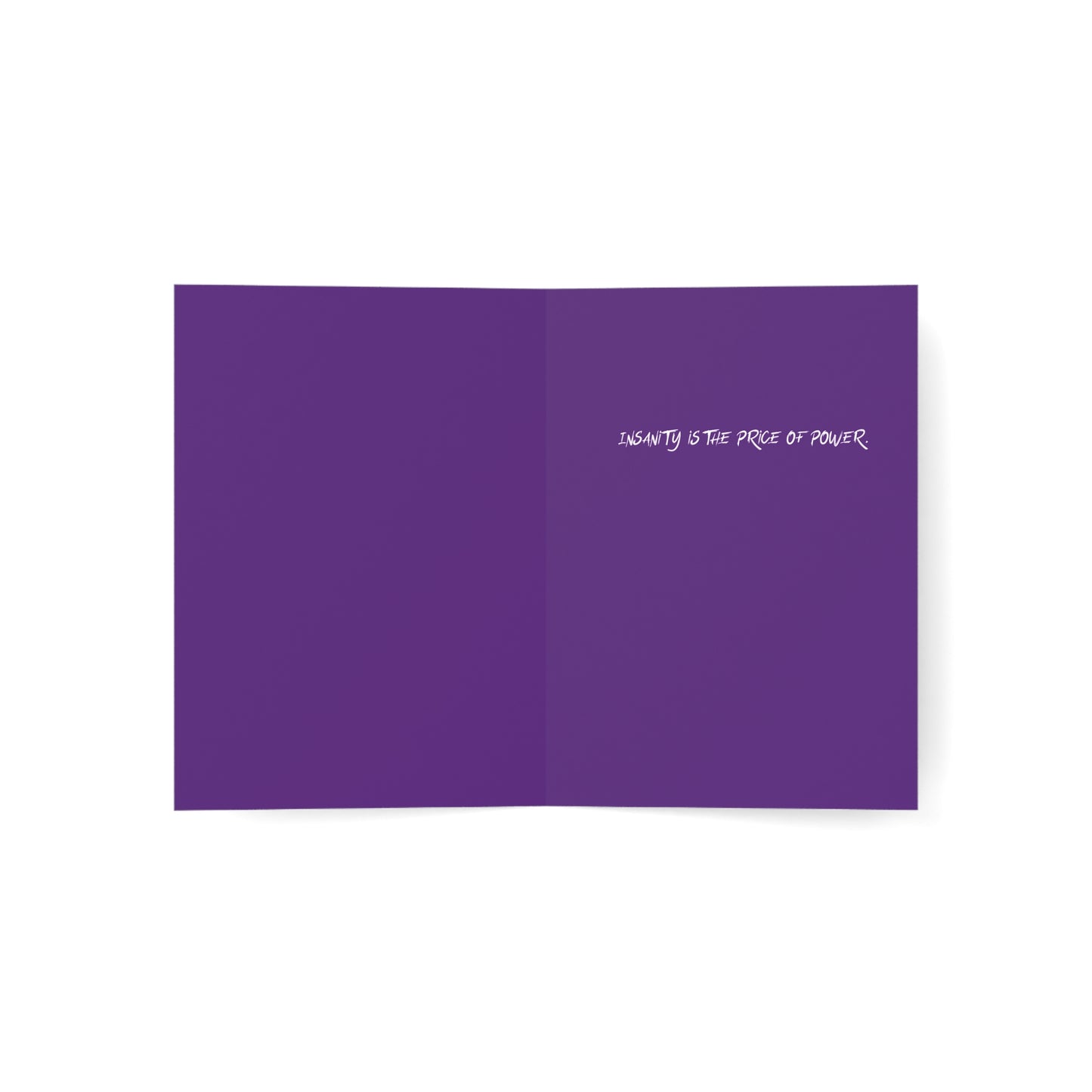 Moon Greeting Card – Insanity Quote Anime Manga Birthday Card – Spooky Otaku Gift – Soul Eater Inspired