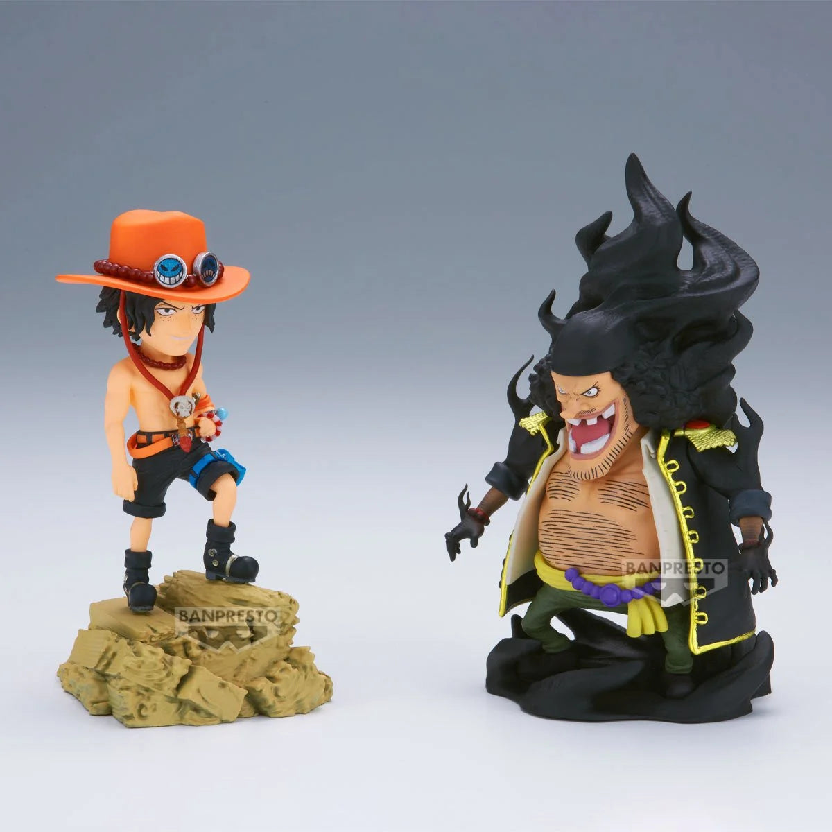 One Piece Portgas D. Ace vs Marshall D. Teach World Collectable Figure Log Stories Statue