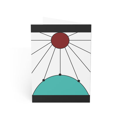 Demon Slayer Greeting Card – Tanjiro Hanafuda Earrings Anime Birthday Card – Manga Gift for Fans & Otaku Stationery