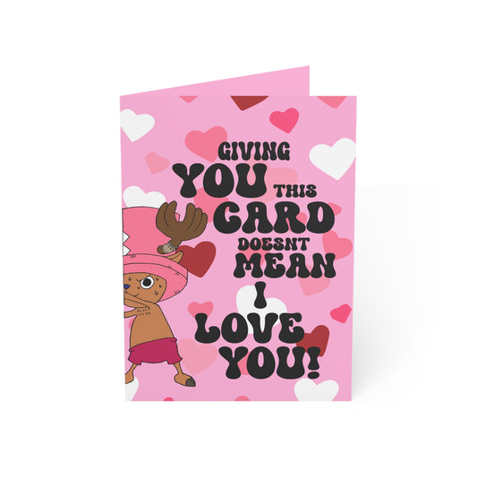 One Piece Valentine’s Day Card – Tony Tony Chopper Anime Greeting Card – Custom Manga Gift