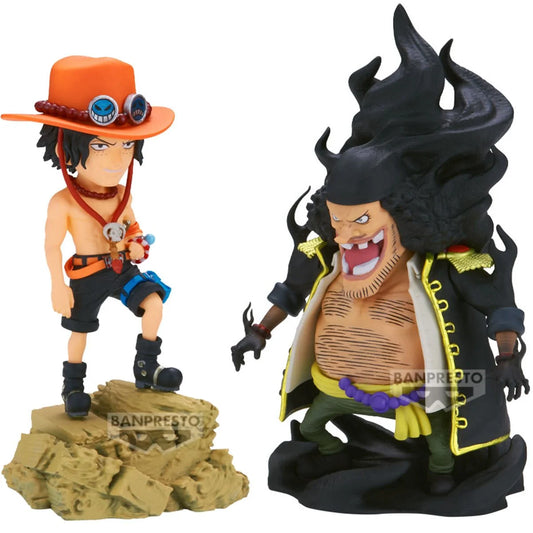 One Piece Portgas D. Ace vs Marshall D. Teach World Collectable Figure Log Stories Statue