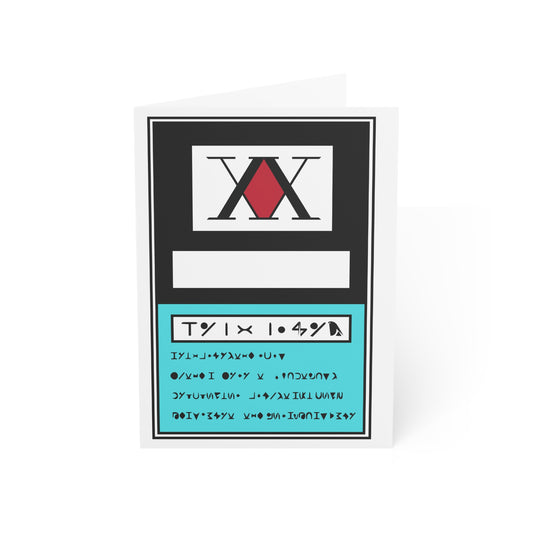 Hunter X Hunter License Design –  Anime Birthday Card – Custom Manga Greeting Card for Collectors