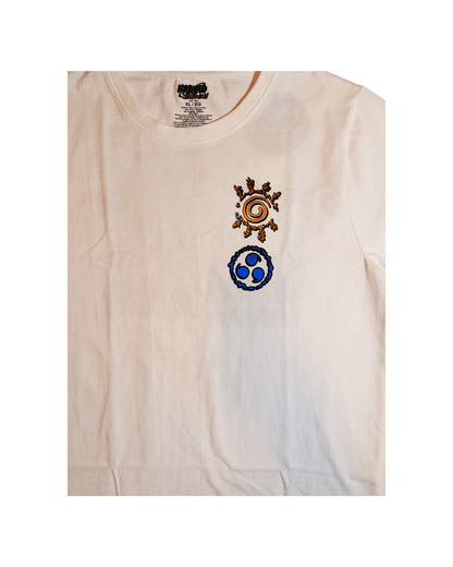 Naruto x Sasuke White Graphic T-Shirt | Official Anime Streetwear Tee